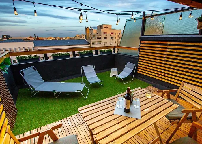 With Panoramic Terrace In Center *